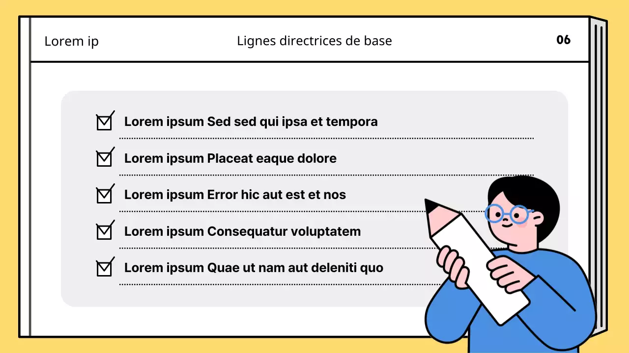 Un plan de cours simple pour les vacances d'été en jaune et bleu