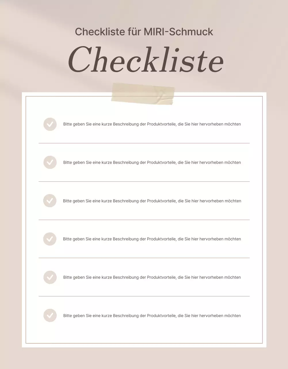 Bewerben Sie Ihre Schmuck-Checkpoint-Seite in Braun- und Beigetönen