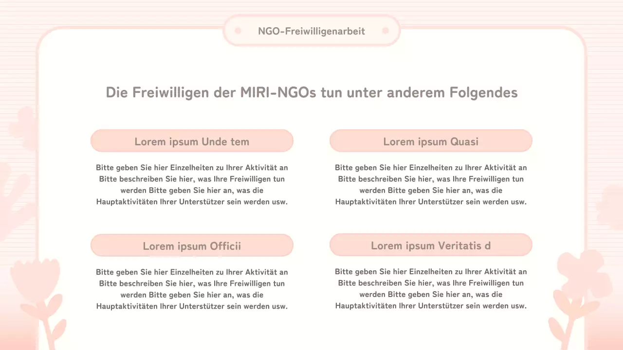 Pink und Red Corps Schulungsmaterialien