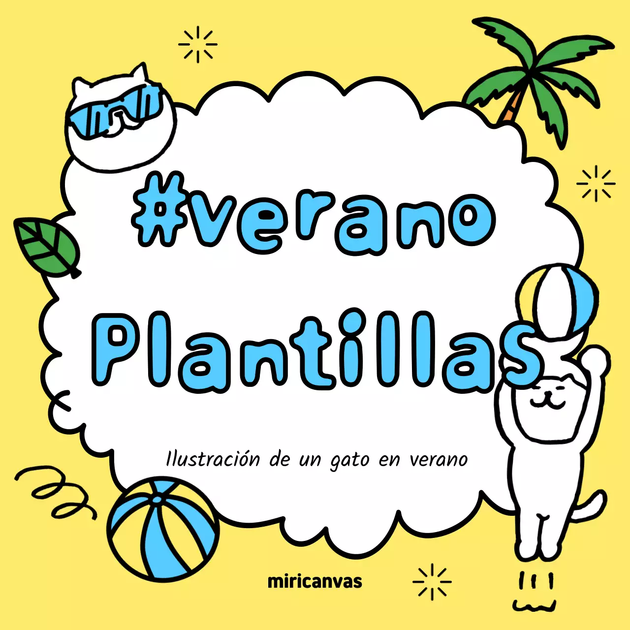 Promociona tus eventos de verano con amarillo y azul claro