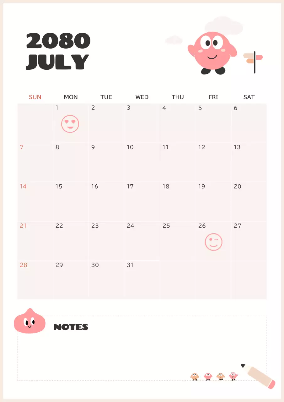 ピンク かわいい カレンダー スケジュール ポスター