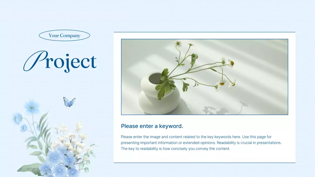 블루 플로럴 브랜드 프리젠테이션