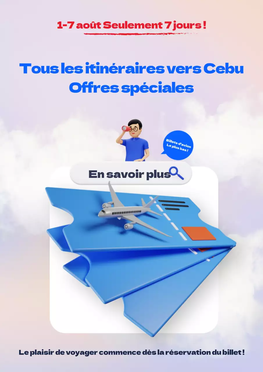 Une jolie annonce de contrat de vol bleu et mauve