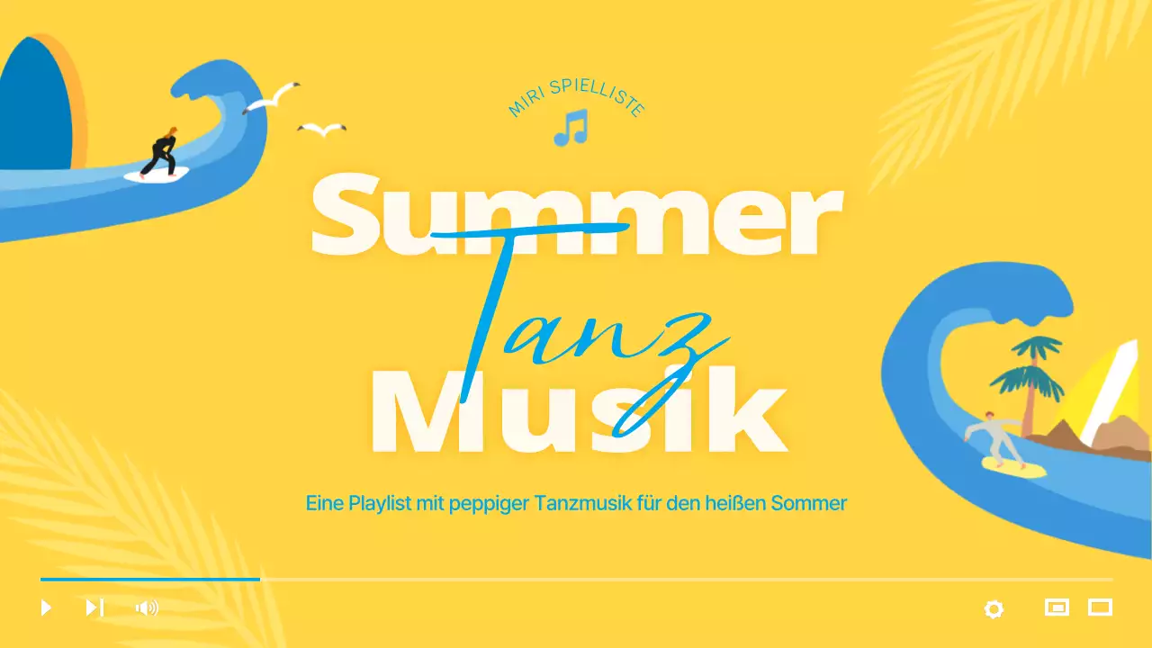 Eine einfache Sommer-Playlist in gelb und blau Video