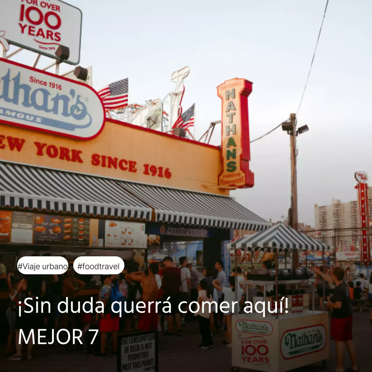 Un sencillo post sobre viajes gastronómicos de verano en rojo y blanco