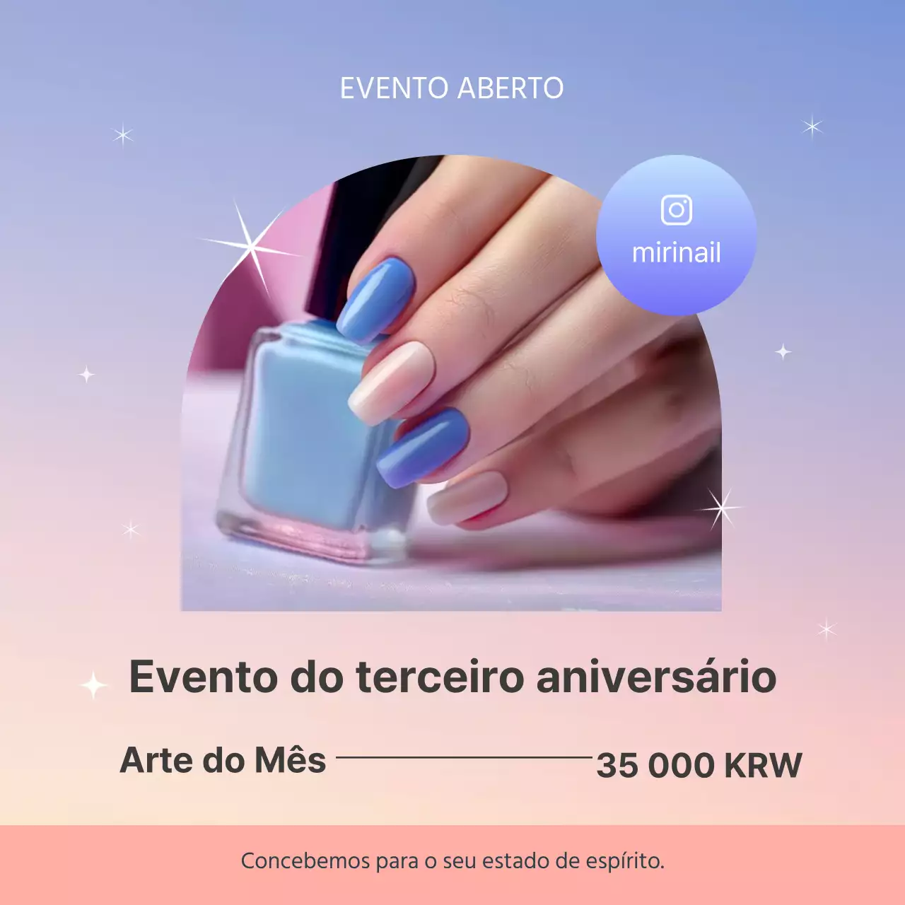 Promover o luxuoso evento aberto de nail art da Borah e da Pink