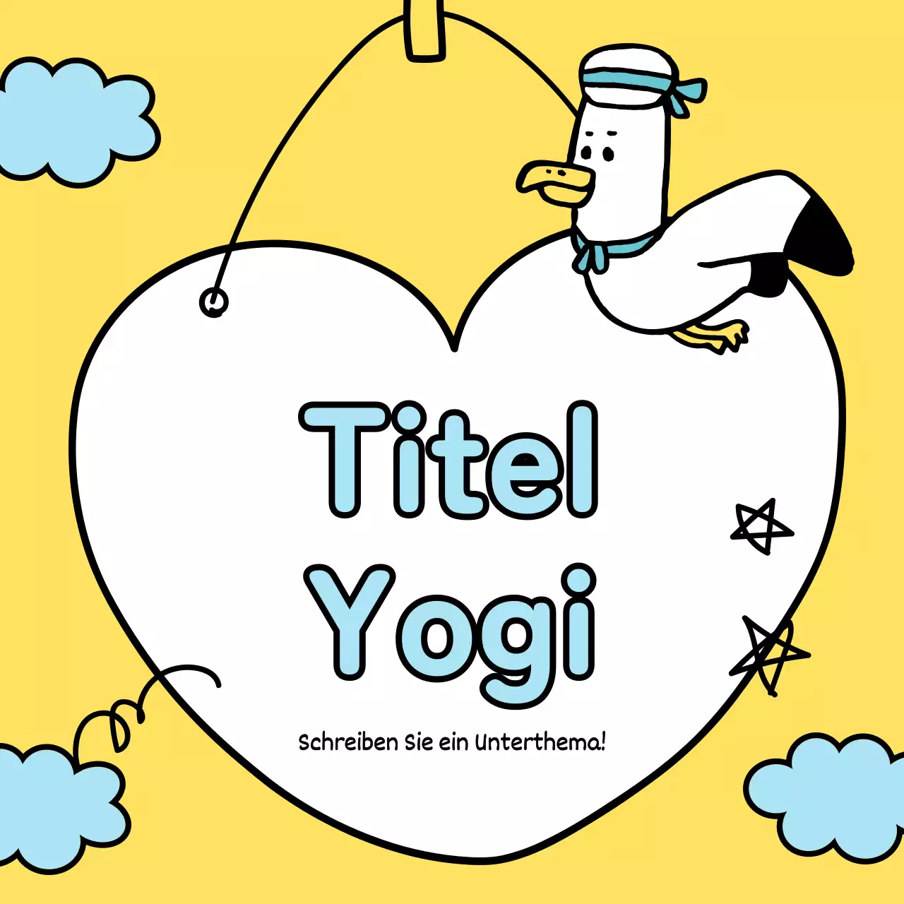 Eine Sammlung hübscher Sommertitel in Gelb und Hellblau