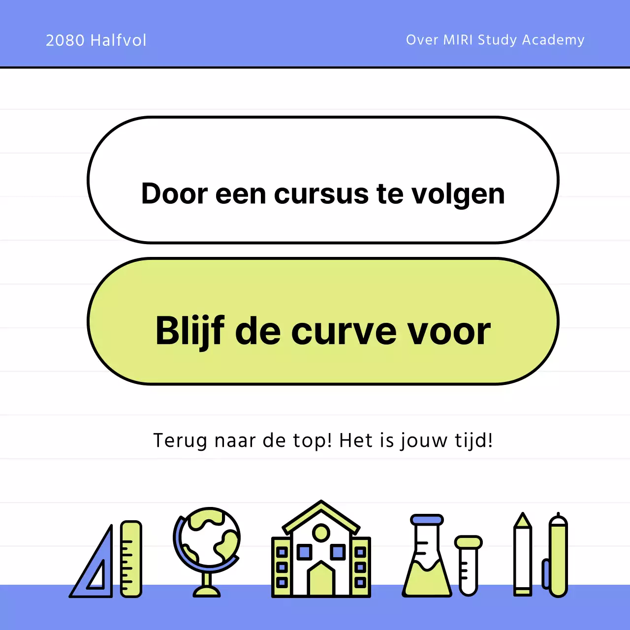 Een leuke schoolgids in chartreuse en lichtblauw