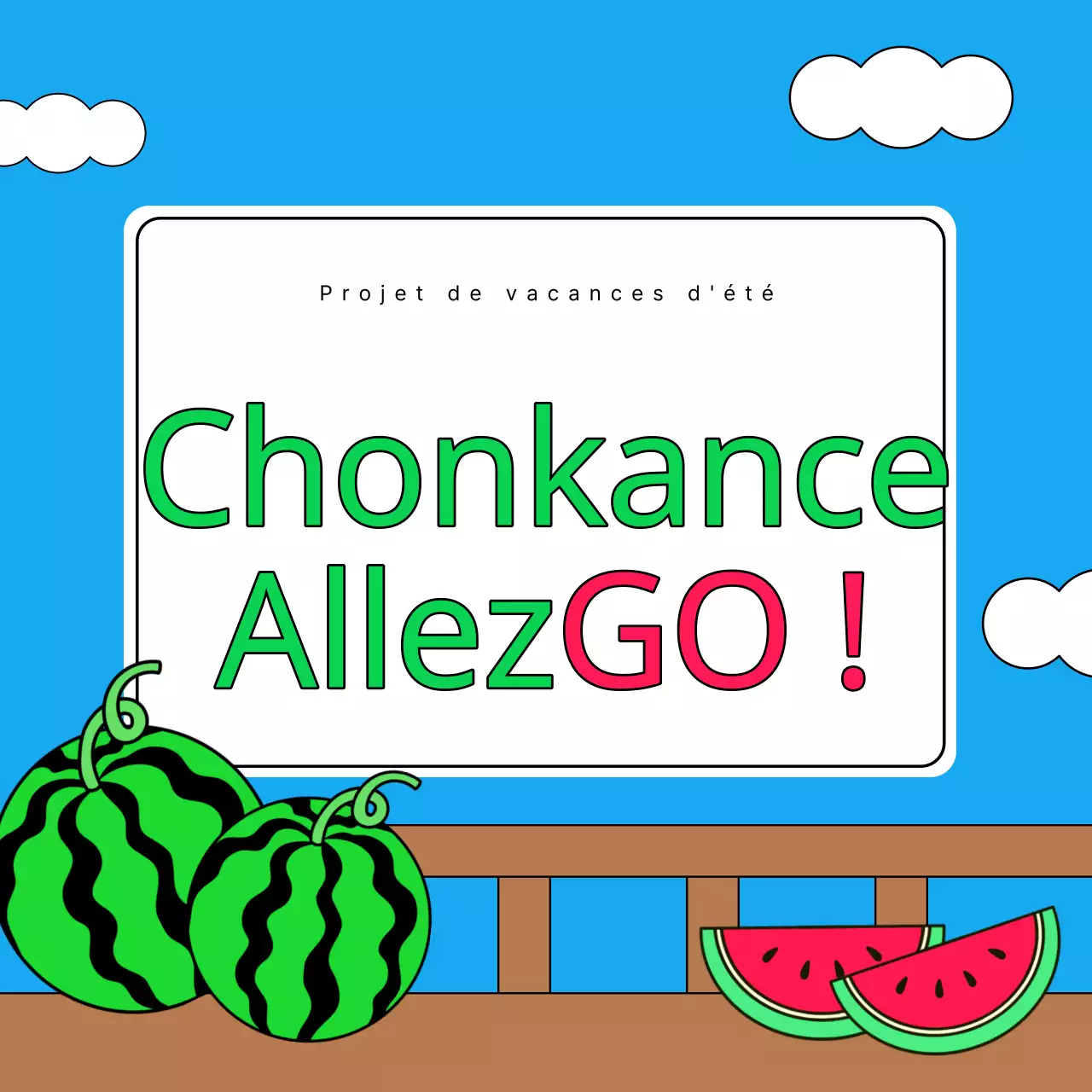 Une collection de vignettes d'événements estivaux avec un accent bleu clair et rose vif.