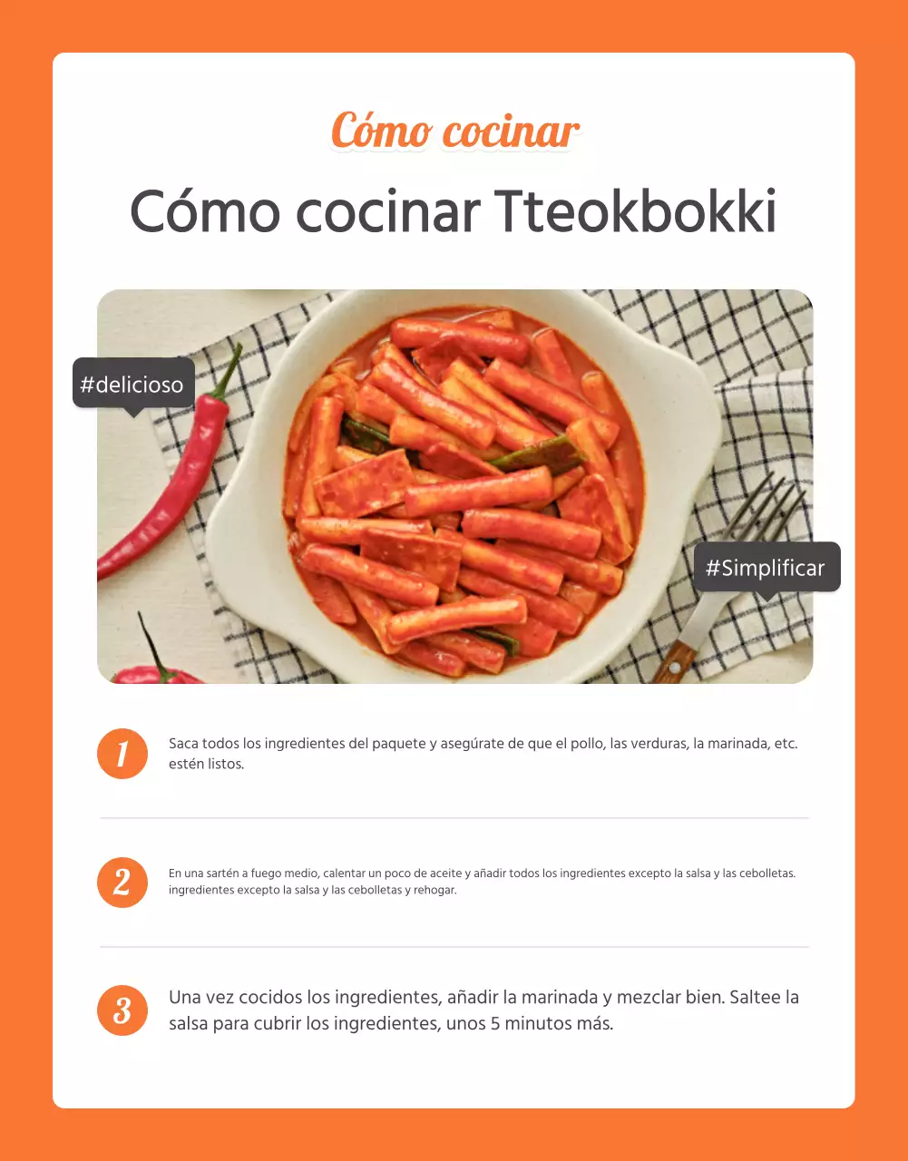 Describir y promover los alimentos básicos del kit de comida en Orange y Ivory