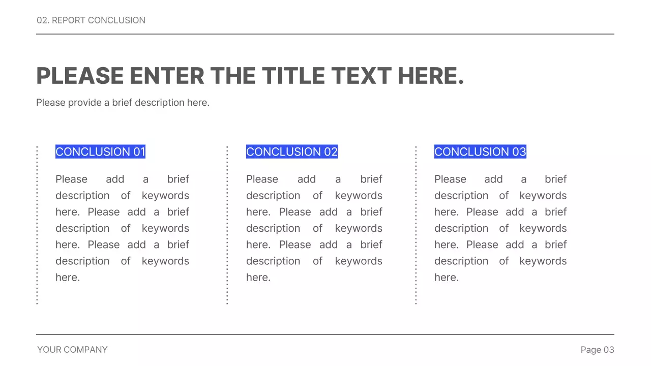 Blue Minimal Business Plan Report Presentation