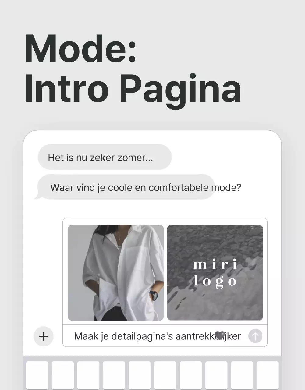 Promoot je intropagina in een trendy fashion mall in grijs en lichtblauw