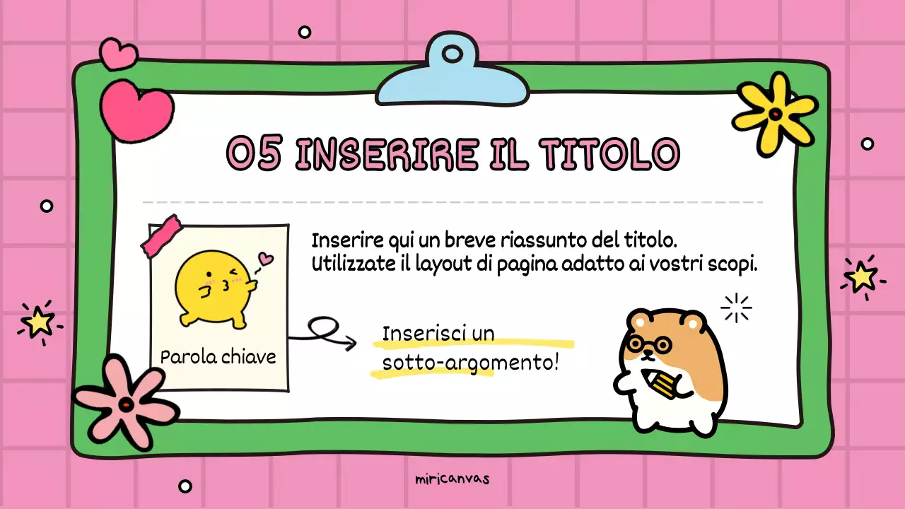 Una simpatica promozione educativa rosa e verde