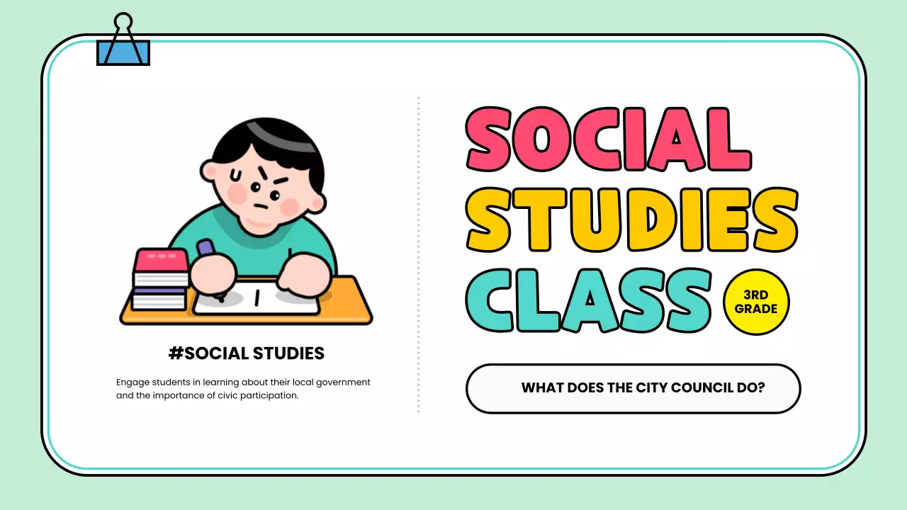 민트 심플 교육 수업 발표