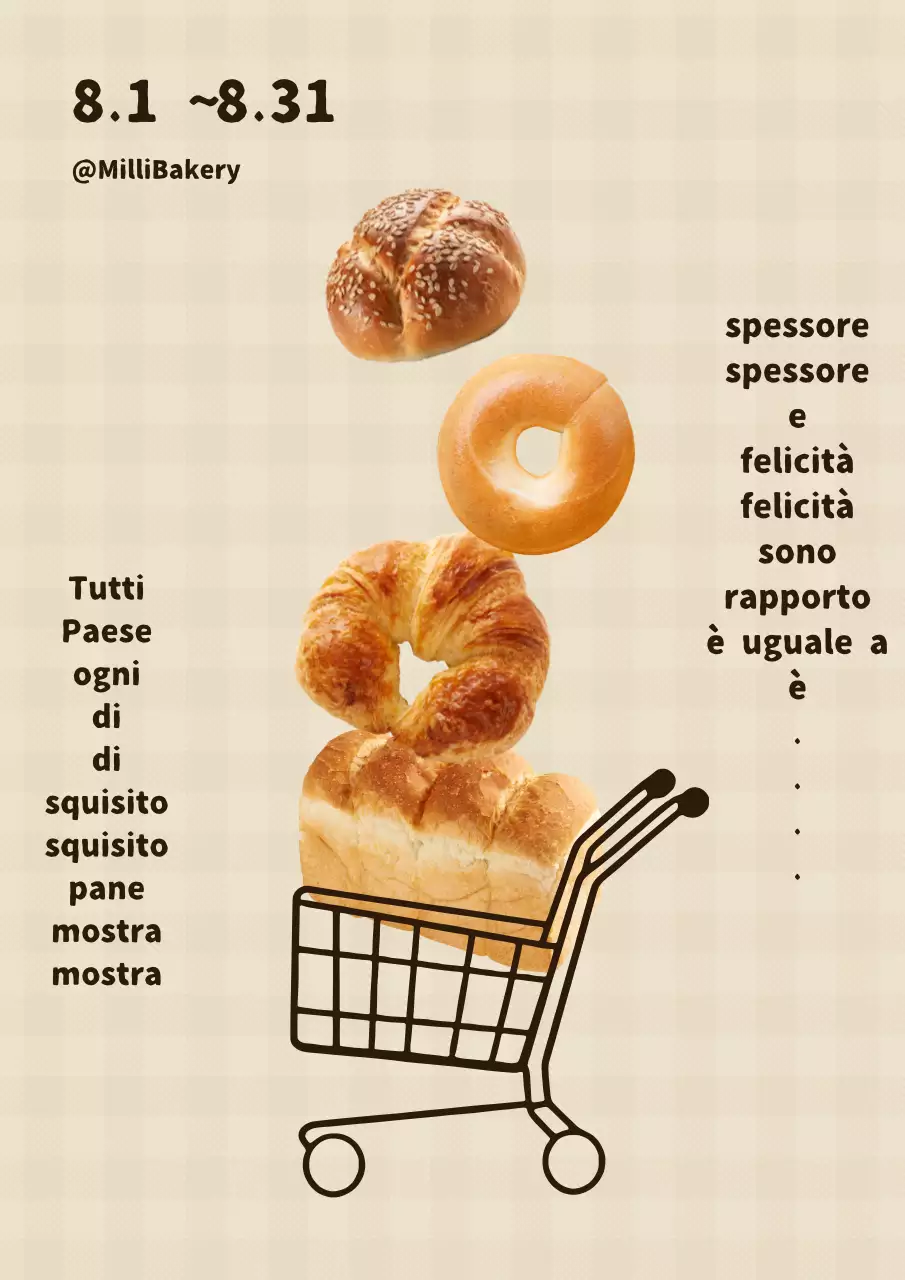 Mostra di pane semplice giallo e marrone PR