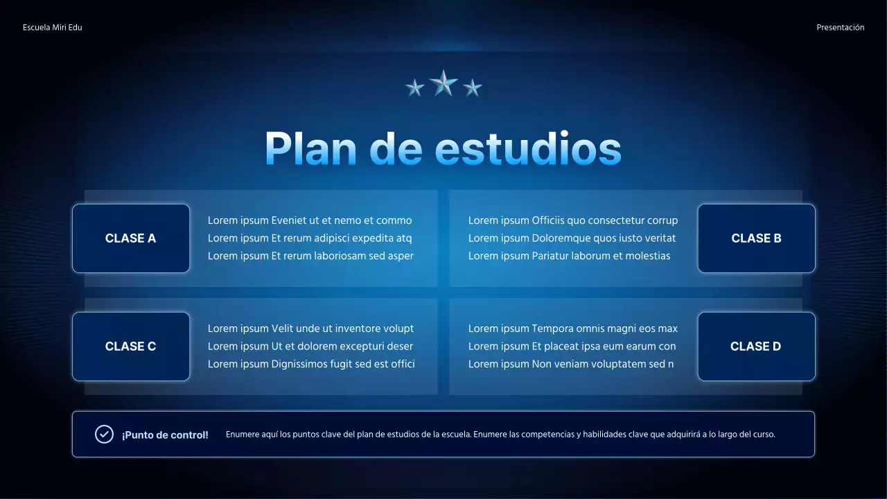 Promocione una conferencia especial con un sencillo fondo degradado en azul marino