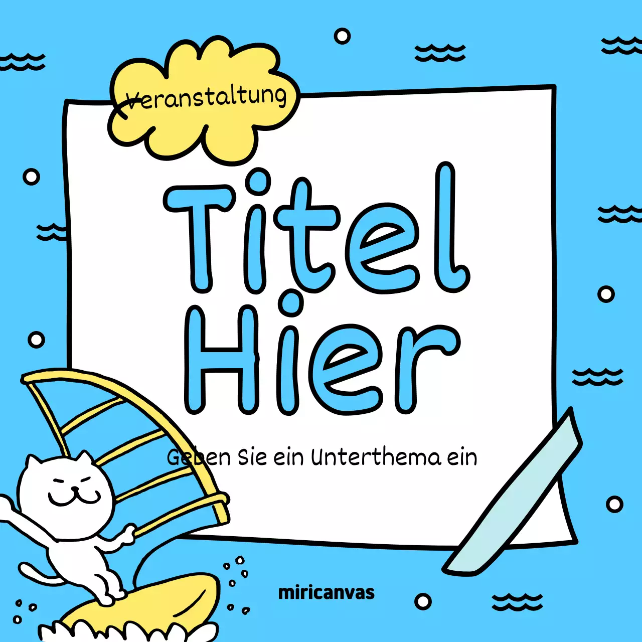 Bewerben Sie Ihre Sommerveranstaltungen mit Gelb und Hellblau