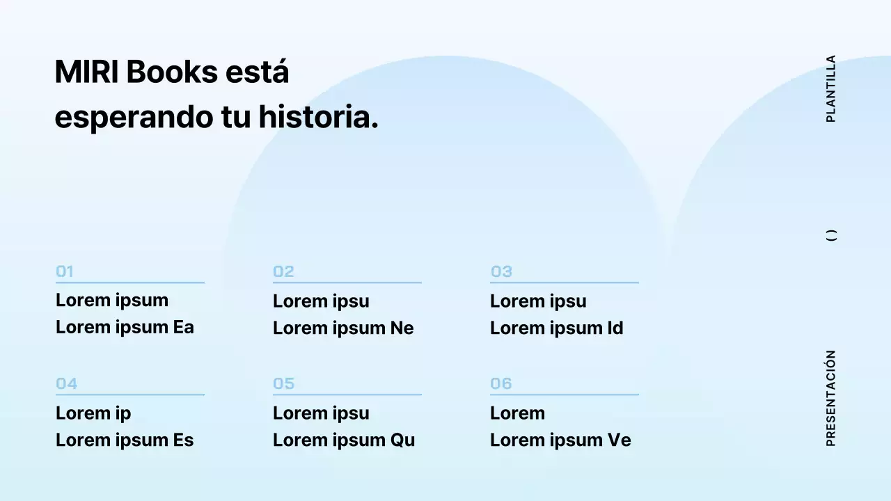 Propuesta de libro minimalista en azul claro y menta