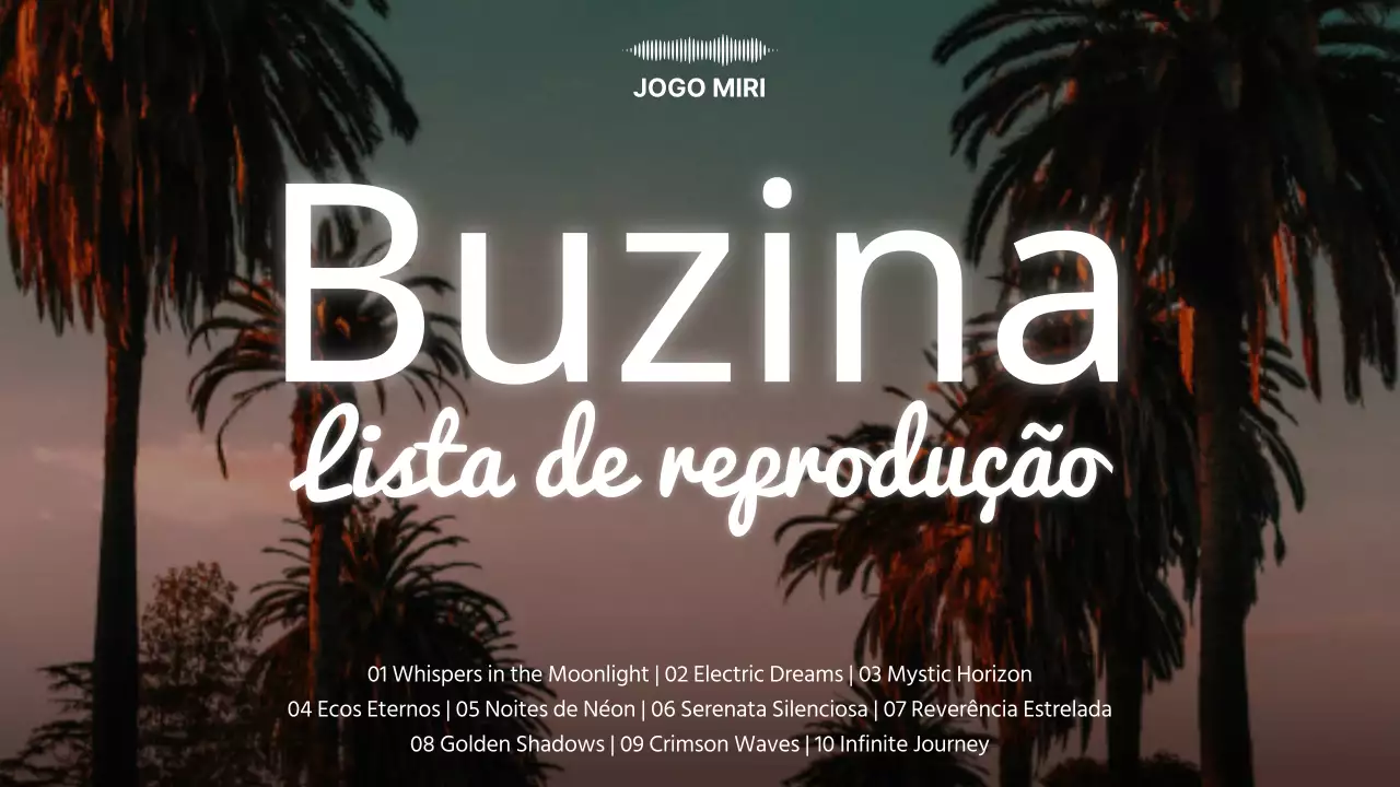 Promova uma lista de reprodução de estilo moderno em laranja e azul