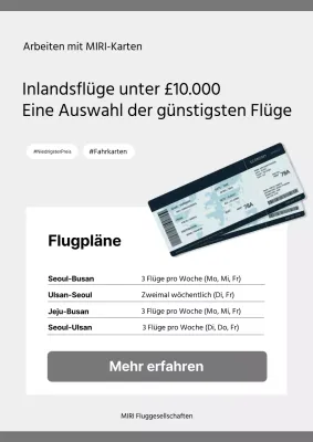 Eine einfache grau-schwarze Anzeige einer Billigfluggesellschaft