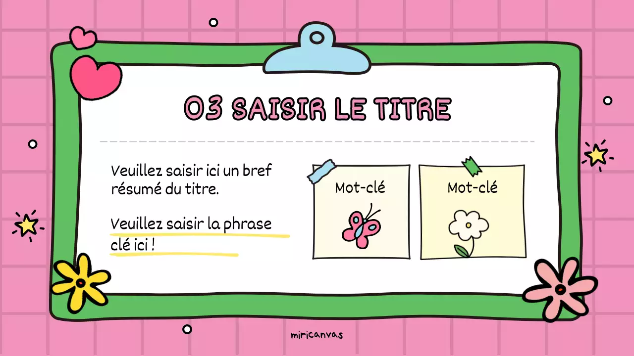 Une jolie promotion éducative rose et verte