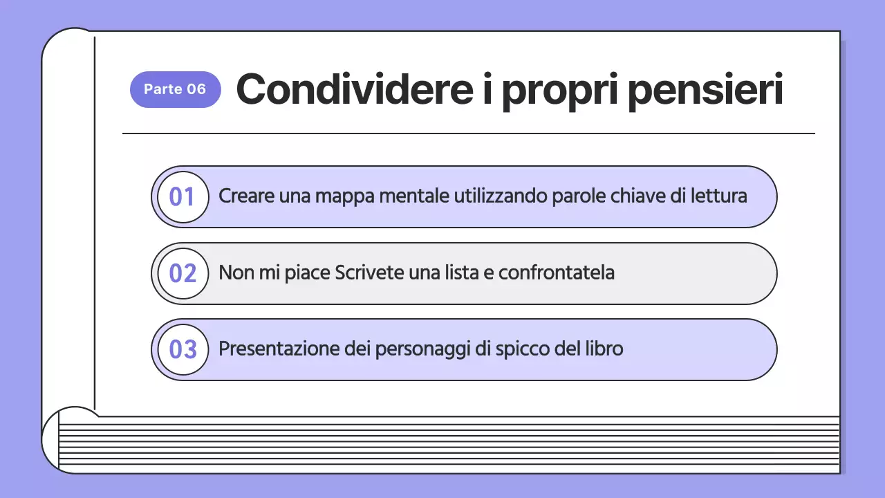 Lezioni di lettura semplice in viola e nero