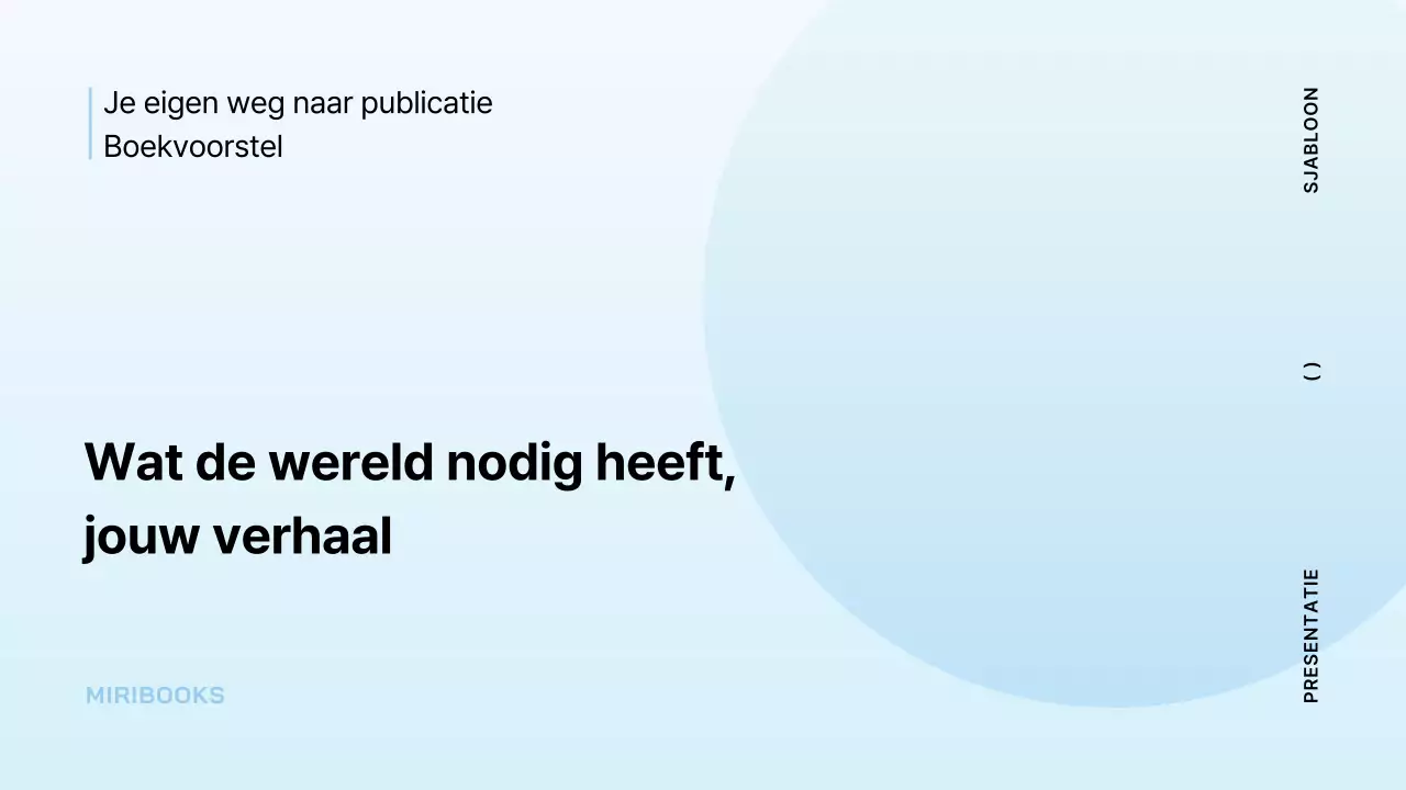 Minimalistisch boekvoorstel in lichtblauw en mint