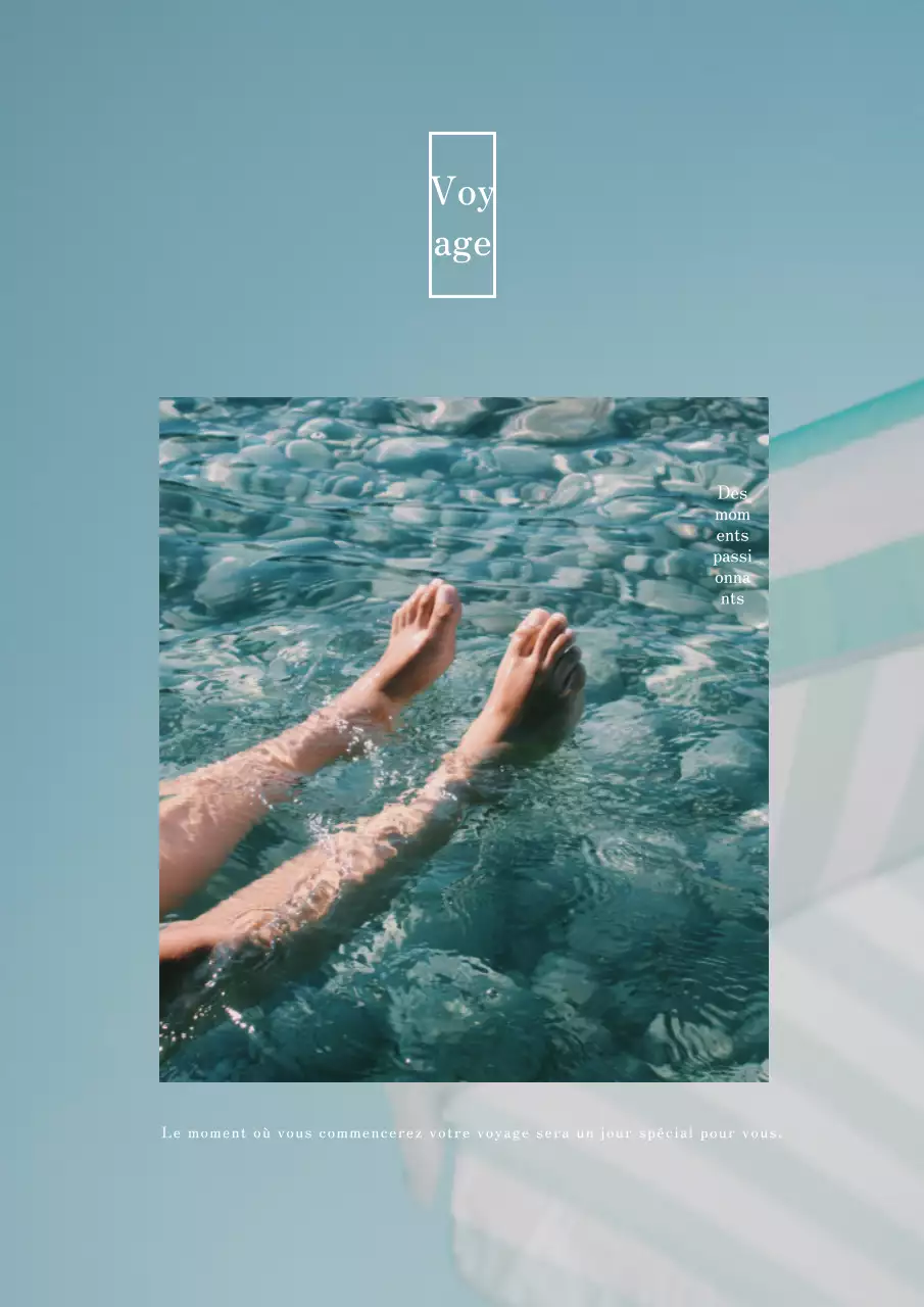 Flyer sentimental simple en bleu et bleu clair