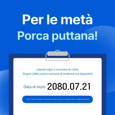 Un semplice annuncio di vacanze scolastiche in bianco e blu