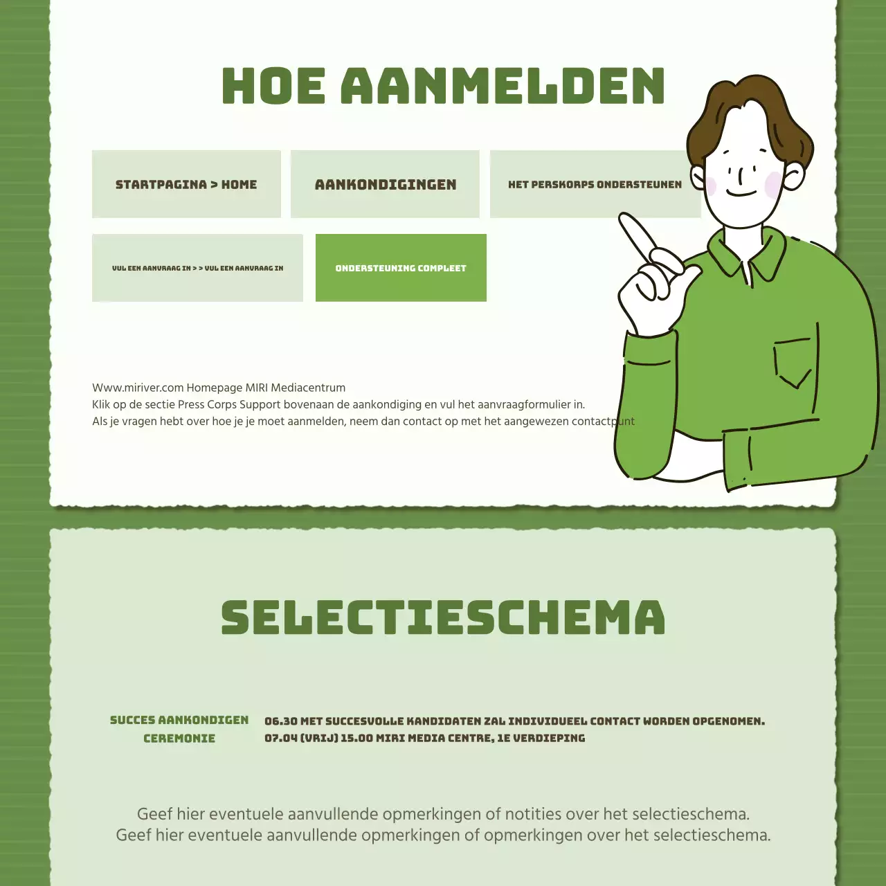 Rekrutering studentenjournalisten eenvoudig groen en kaki