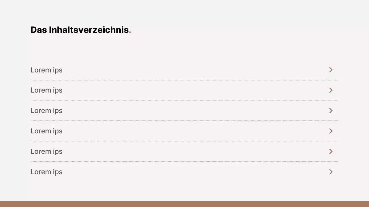 Einfacher Merchandising-Vorschlag in Braun und Beige