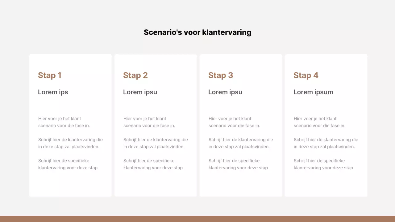 Eenvoudig merchandisingvoorstel in bruin en beige