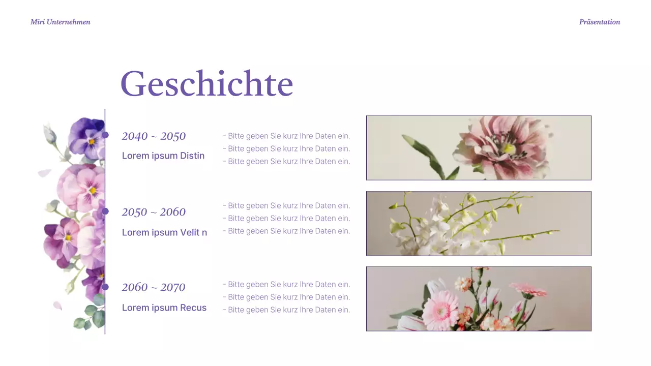 Eine luxuriöse Markeneinführung in Lila