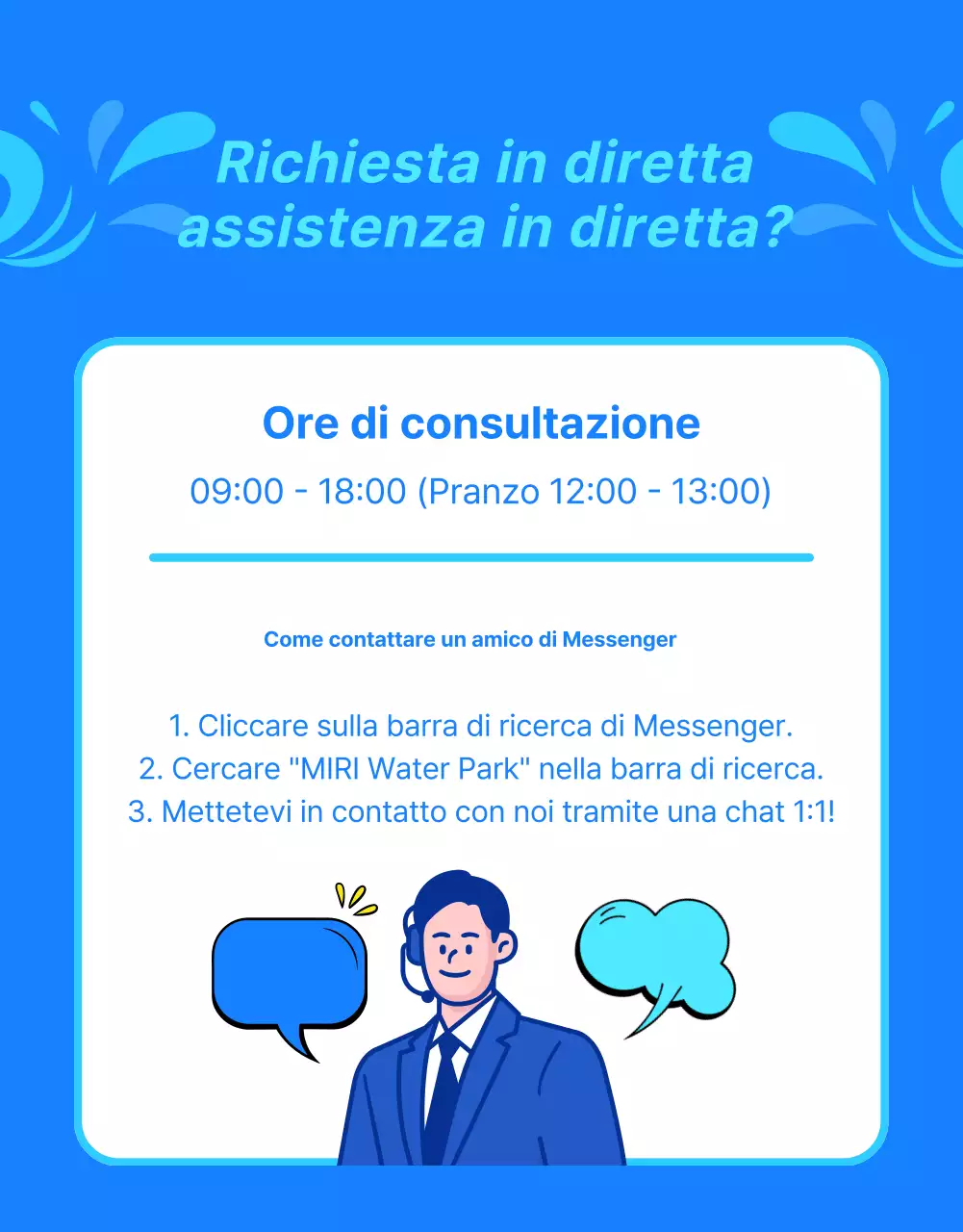 Promuovere il parco acquatico di un hotel di tendenza in blu