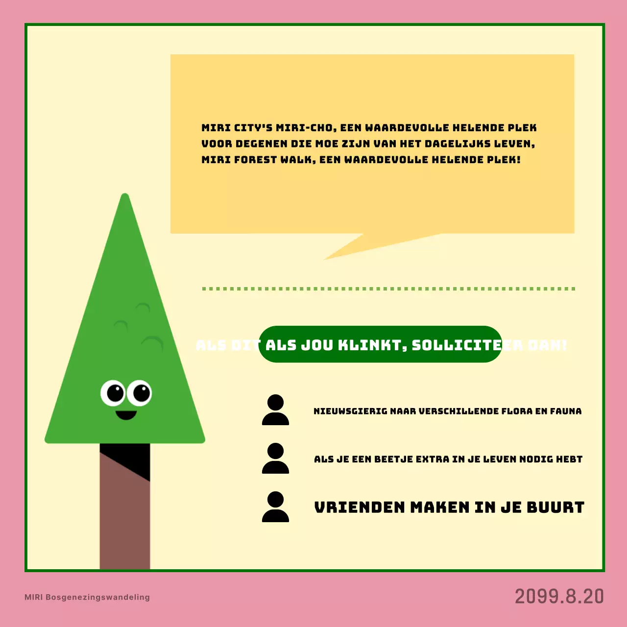 Het roze wandelprogramma promoten