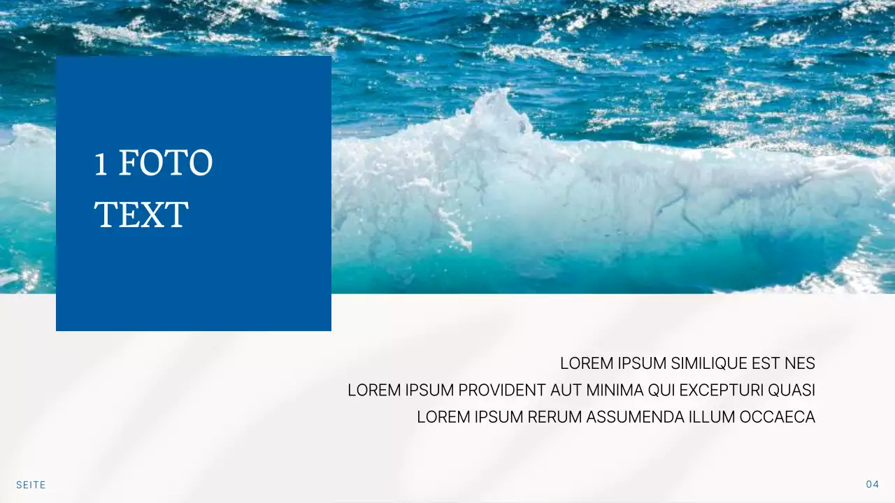 Einfache sommerliche Hintergrundpräsentation in Blau und Elfenbein