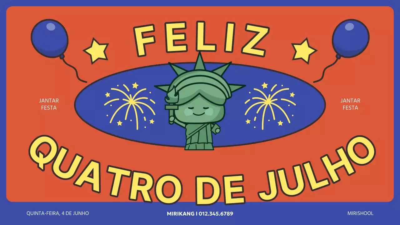Recursos vermelhos e azuis do Dia da Independência Americana