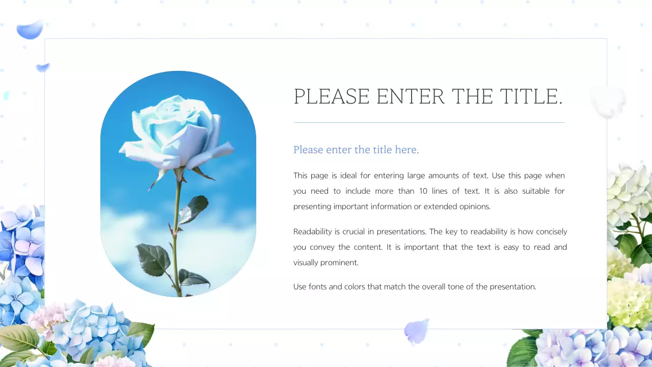 블루 플로럴 썸머 프리젠테이션