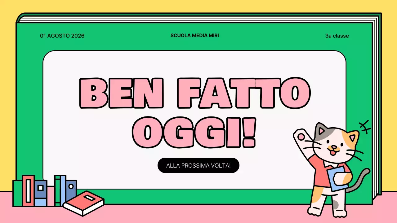 Simpatici materiali di lettura rosa e verdi