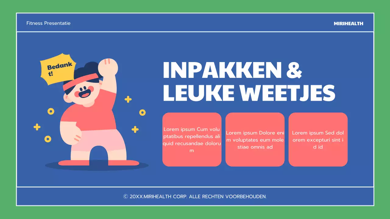 Blue and Green Voordelen van lichaamsbeweging Onderwijsmiddelen