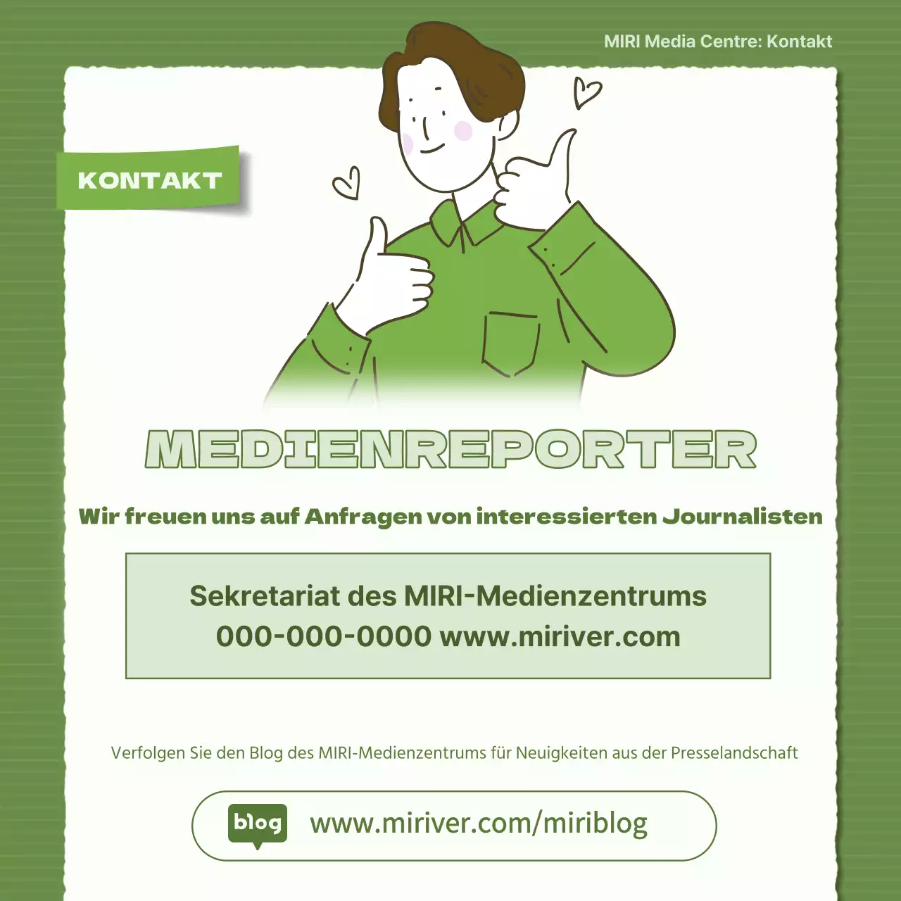 Einfache grüne und khakifarbene Rekrutierung von Studentenjournalisten