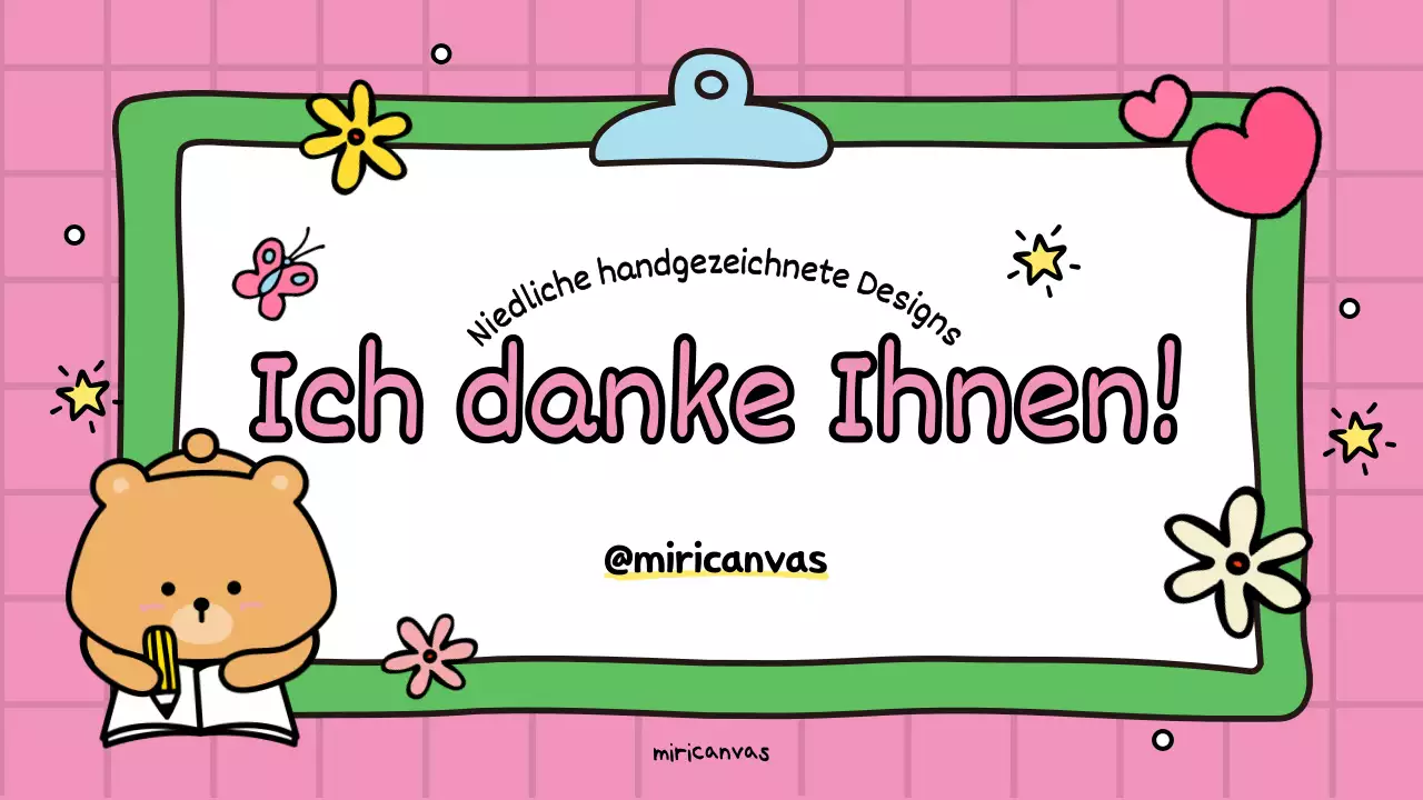 Eine niedliche rosafarbene und grüne Bildungsförderung