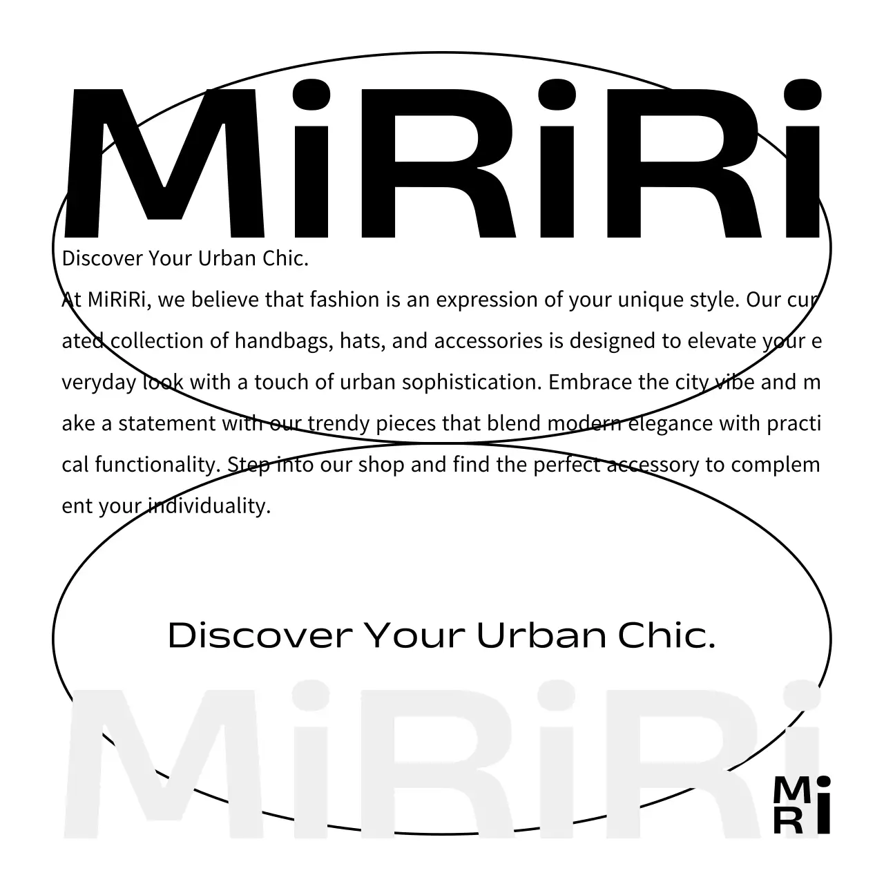 Cartão de marca do centro comercial Modern Chic