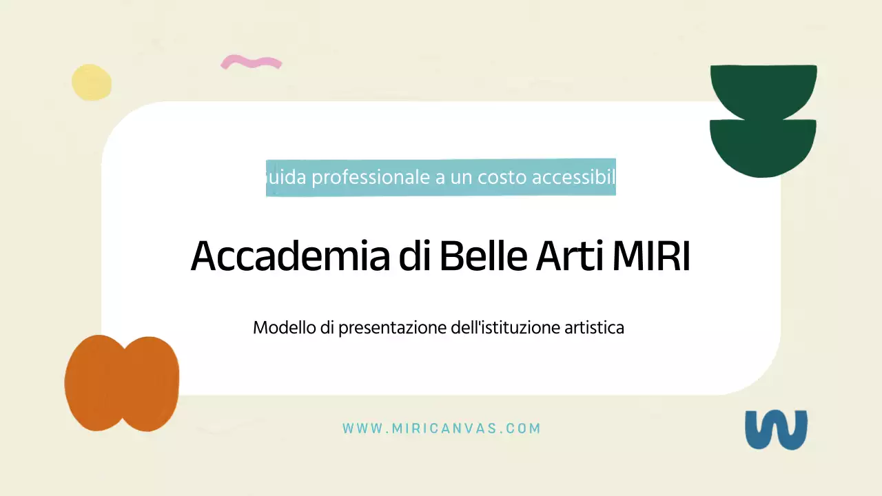 Prospetto di scuola d'arte in stile geometrico in avorio e menta