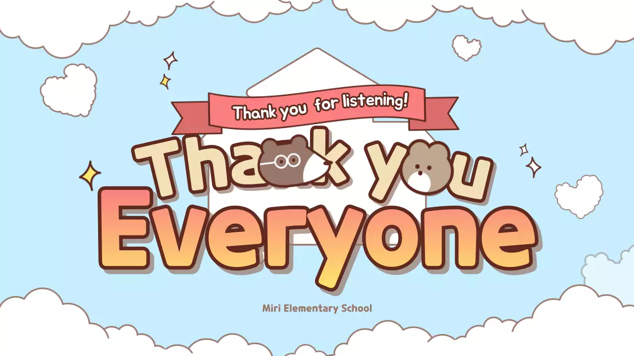 Blue Cute School Welcome Presentation