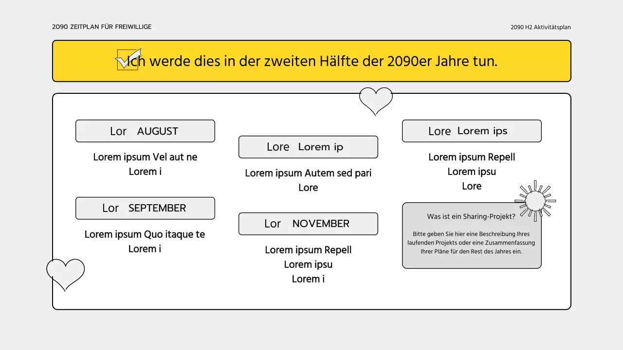 Einfaches gelbes und graues Korps Schulungsmaterial