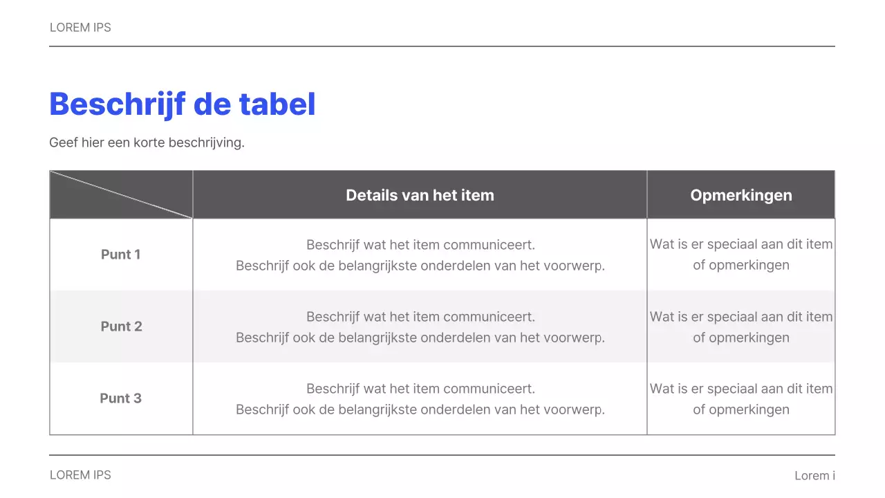 Eenvoudig printbaar bedrijfsrapport in grijs en blauw