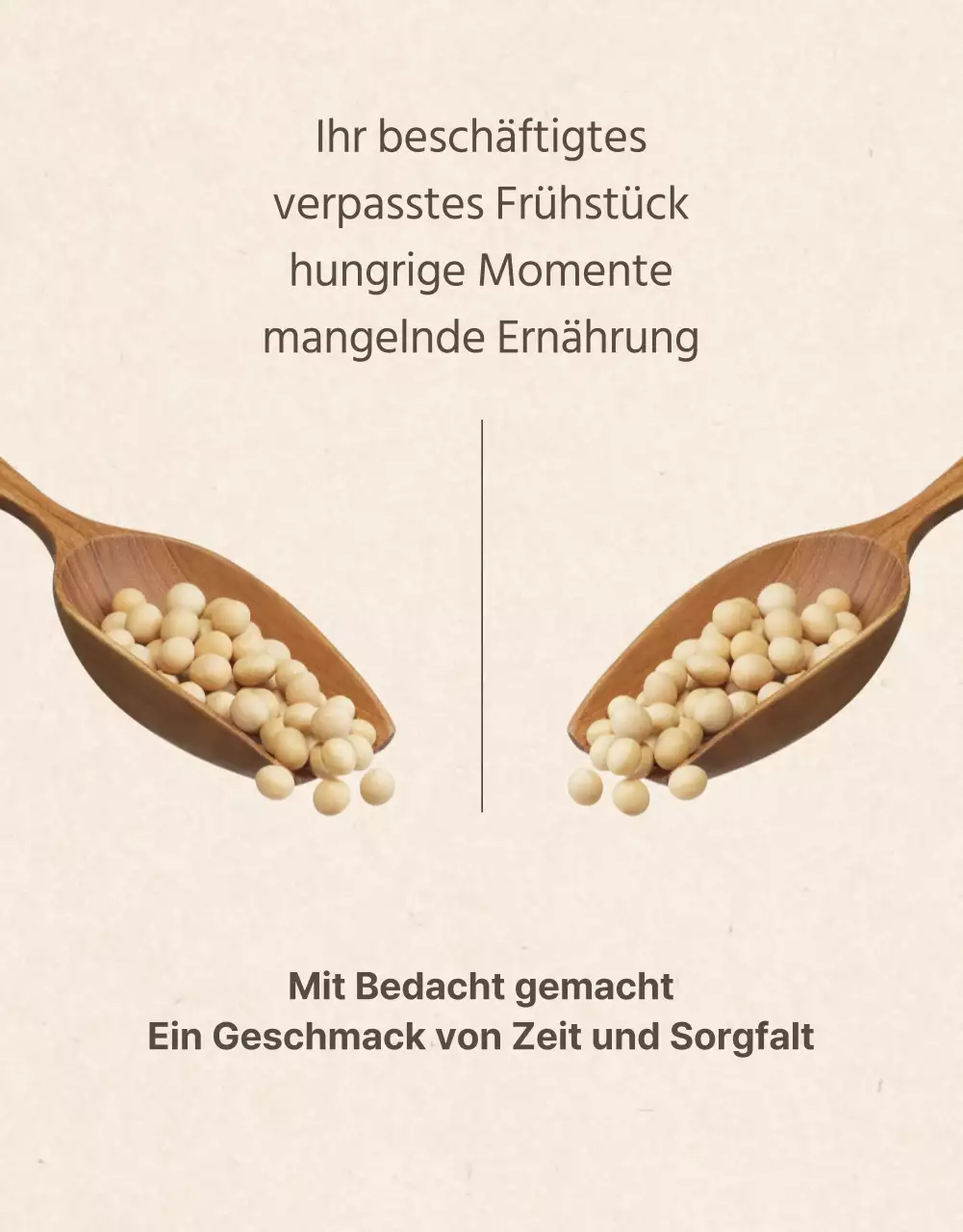 Werbung für Sojamilch im modernen Stil in Beige und Khaki