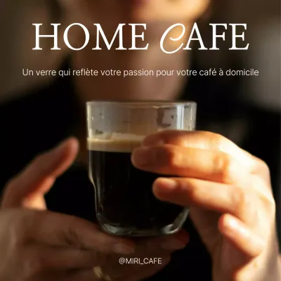 Café moderne de la maison d'été en marron et blanc post