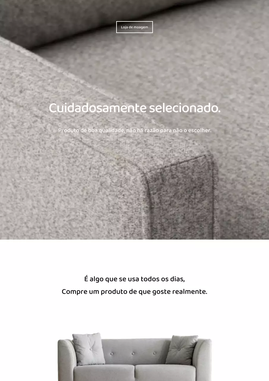 Folhetos publicitários de produtos minimalistas em branco e cinzento